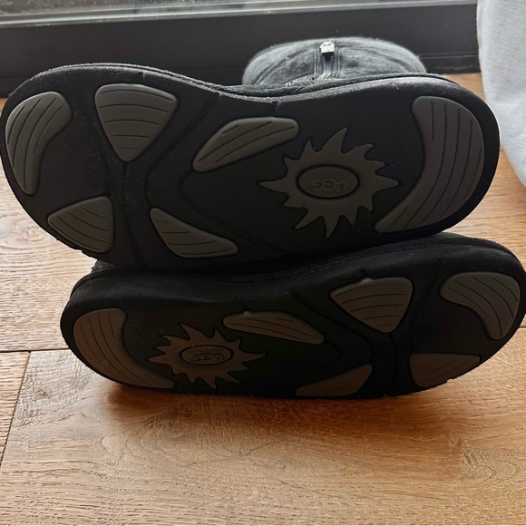 Black Suede Ugg Boots with Zipper Size 6 - Picture 8 of 8